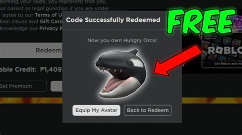 How To Get A Hungry Orca For Free Without A Credit Card In Roblox 100