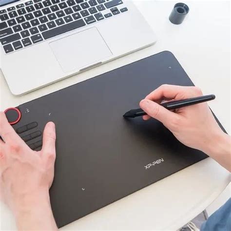 Writing Pad For Laptop Top View Of Businessman Writing On A Digital