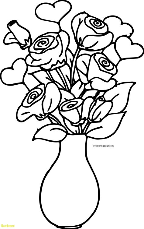 Cats and flowers coloring pages. Vase Coloring Page at GetColorings.com | Free printable ...