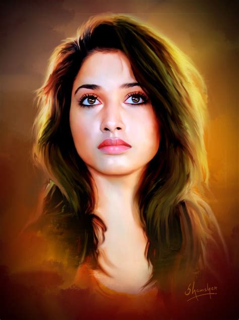 Digital Painting Bollywood Actres Digital Painting Portrait Woman