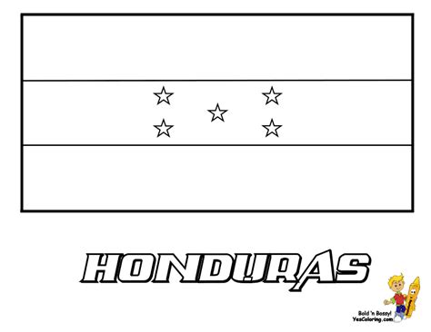 Honduras Flag Coloring Page Coloring Home