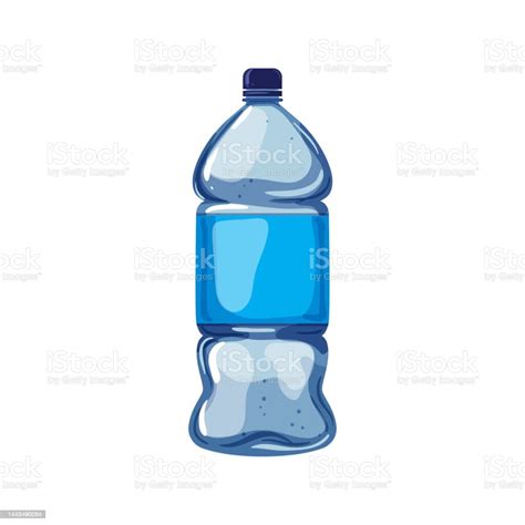 Sauberes Mineralwasser Flasche Cartoon Vektor Illustration Stock Vektor