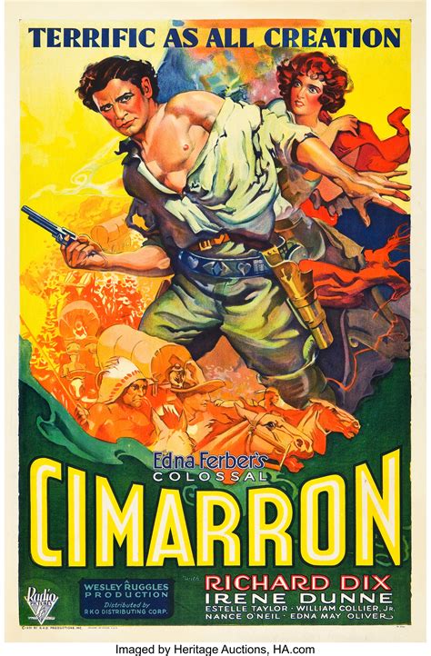 Cimarron Rko 1931 One Sheet 27 X 41 Movie Posters Lot