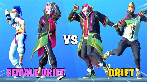 catalyst vs drift in fortnite dance battle male vs female drift youtube