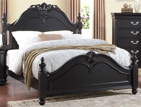 Jaquelyn Black Cal King Poster Bed From New Classics B8650 110 120