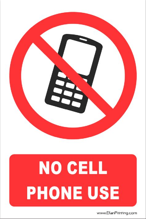 No Cell Phone Use Aluminum Sign