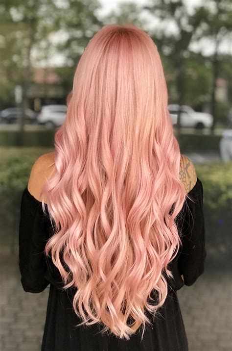 Peach Coral Pink Hair Peach Hair Pink Blonde Hair Light Pink Hair