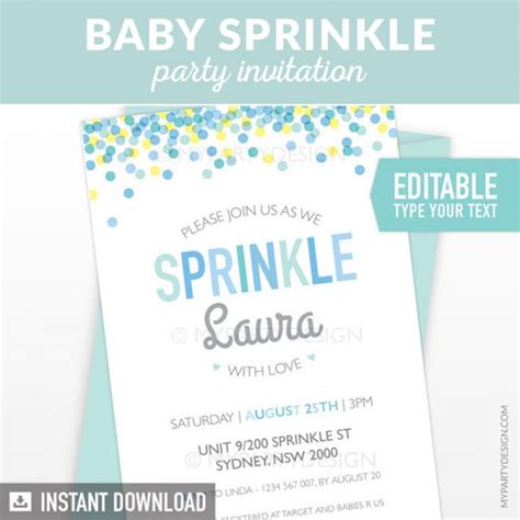 Blue Baby Sprinkle Games Printable Pdf My Party Design
