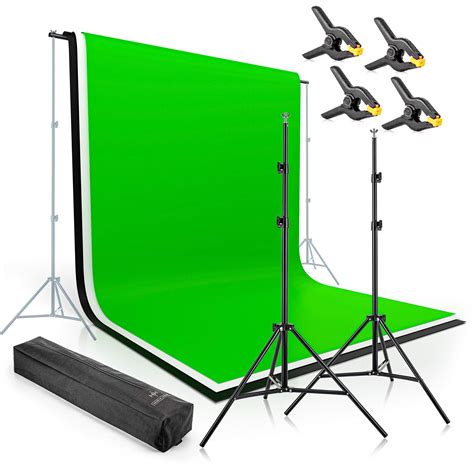 Buy Professional Studio Green Screen Backdrops Kit X M Green Screen White Black Backdrops