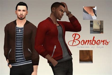 Simsontherope Bombers Jacket • Sims 4 Downloads Sims 4 Male Clothes