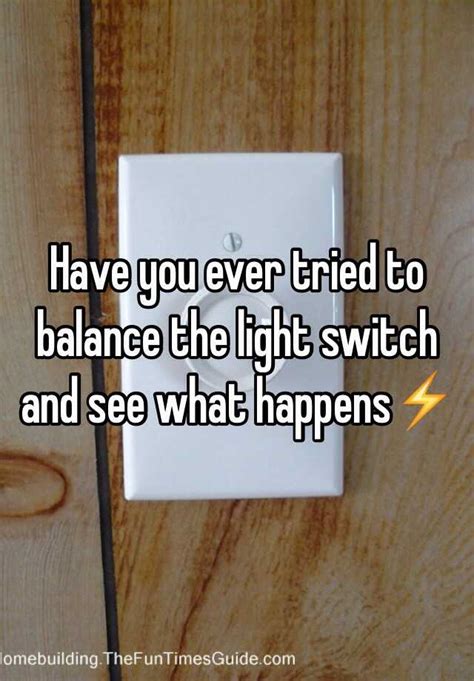 Have You Ever Tried To Balance The Light Switch And See What Happens⚡️