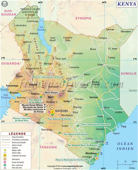 Kenya Carte Map Kenya Africa Map