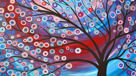 Tree Painting Colorful Wallpaper 1920x1080 Abstract Tree Painting