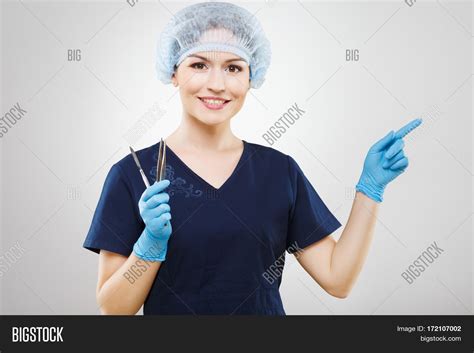 Gorgeous Nurse Brown Image Photo Free Trial Bigstock