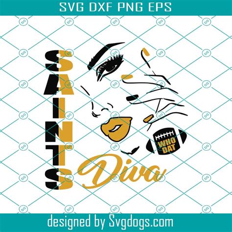 Girl Diva New Orleans Saints Svg New Orleans Saints Png Svg Eps Dxf