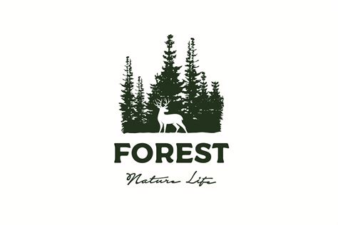 Forest Deer Logo Design Illustration Graphic By Weasley99 · Creative