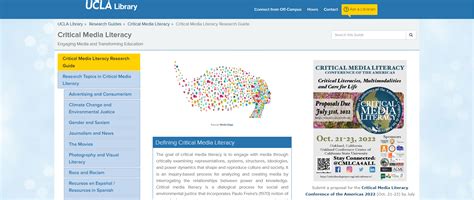 Ucla Library Critical Media Literacy Research Guide Media And Learning