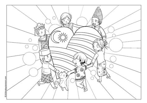 Patriotic Colouring Page Malaysia Coloring Pages Princess Coloring