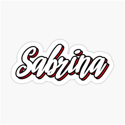 Sabrina First Name Hand Lettering Design Sticker By Sulies Redbubble