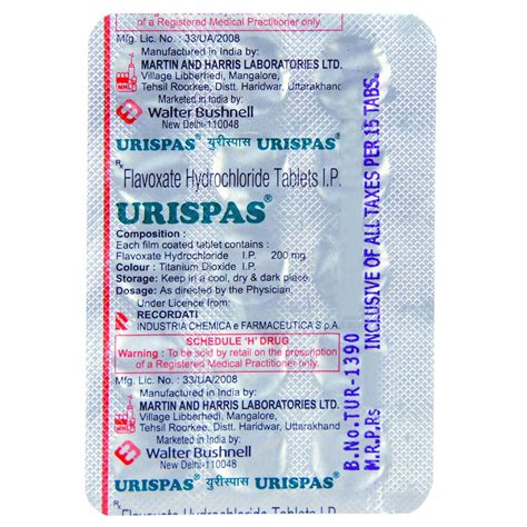 Urispas Tablet 15s Price Uses Side Effects Composition Apollo