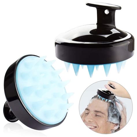 Silicone Plastic Massager Shampoo Scalp Massage Brush Hair Washing Body Shower Brush Bath Spa