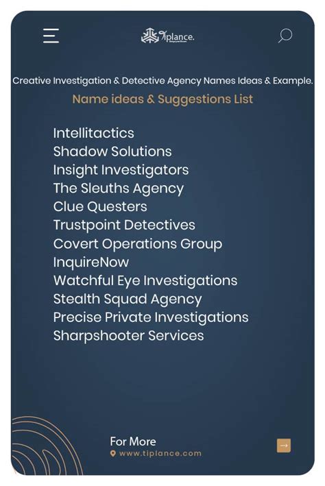 101 Creative Investigation And Detective Agency Names That Attracts