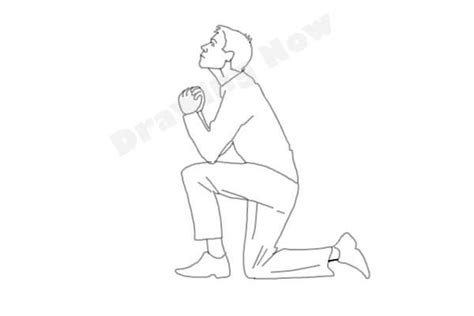 How To Draw A Person On Their Knees Kneeling Step 12 Person