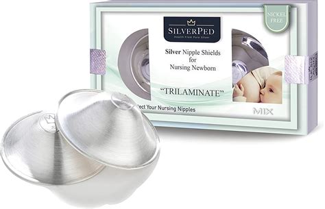 Silverped 999 Silver Nipple Shields For Breastfeeding Newborn Soothe
