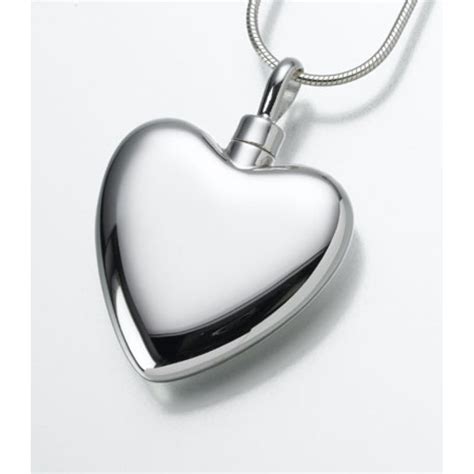 Cremation Jewelry Sterling Silver Heart Keepsake Necklaces