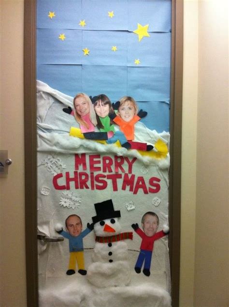 Office Christmas door Decorating Ideas  christmas office door decorat