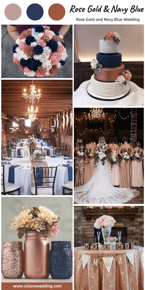 Navy And Rose Gold Wedding Decor Deirdre Fairley