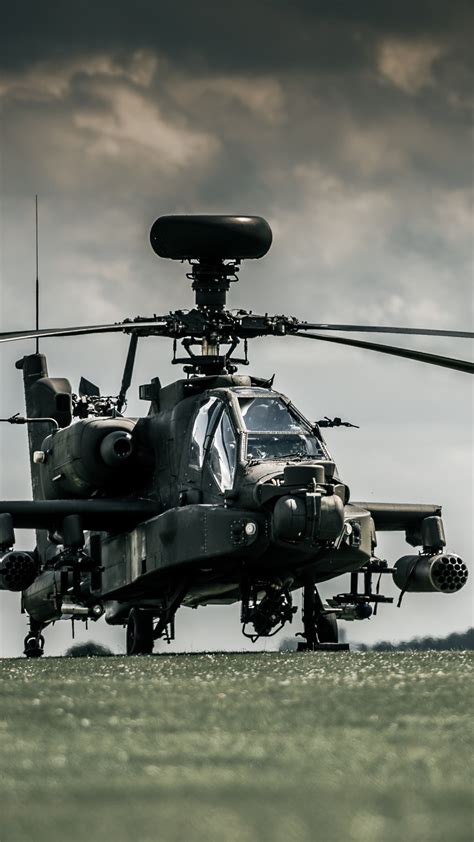 Wallpaper Ah 64d Apache Attack Helicopter Royal Air Force Dark Sky