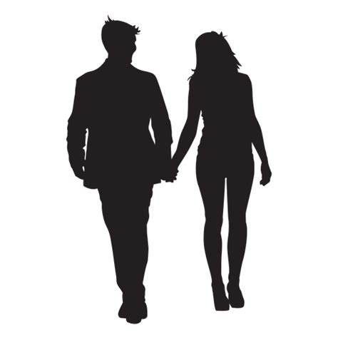 Couple Holding Hands Silhouette Transparent Png And Svg Vector File