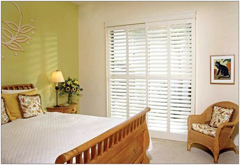 Plantation shutters are also a visually attractive solution to introduce a small dose of breezy southern vibe to your home interior. Sliding Door Blind Ideas - Household Tips - highscorehouse.com