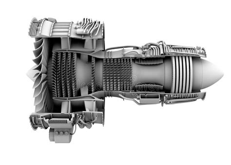 Jet Engine Render Section Turbine Stock Illustrations 17 Jet Engine