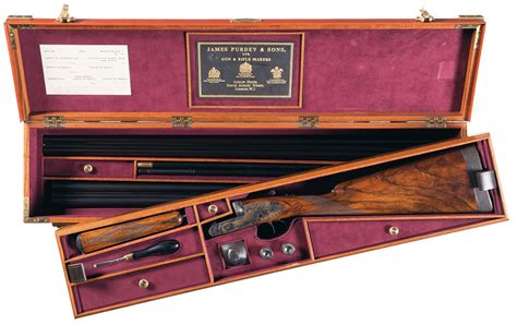 Cased Engraved J Purdey And Sons Two Barrel Set Self Opening Rock Island Auction