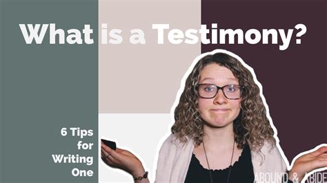 What Is A Testimony 6 Tips For Writing Your Own YouTube