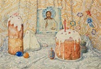 Bonhams : Boris Vasilievich Smirnov (Russian, 1881-1954) Easter still life