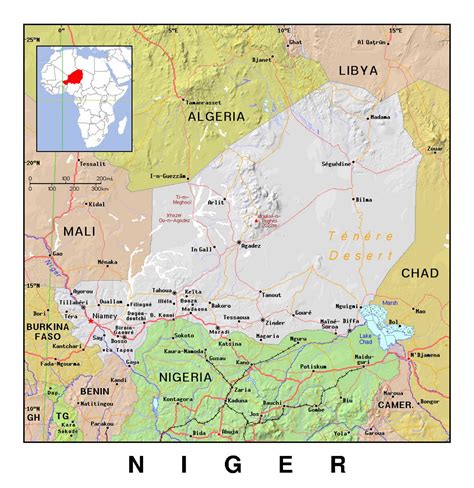 Detailed Map Of Niger