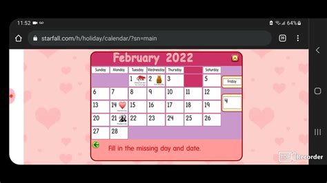 Starfall Calendar For February 4th 2022 Youtube
