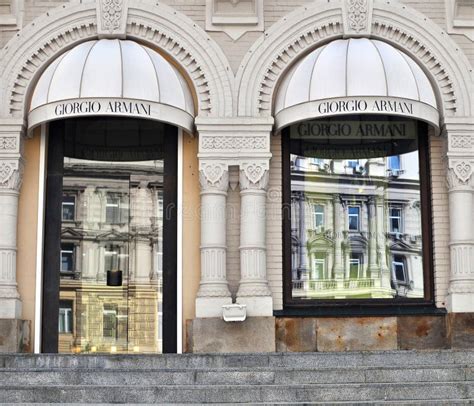 Facade Of Giorgio Armani Flagship Store Editorial Photography Image