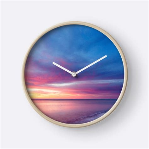 Beach Sunset Clocks By Newburyboutique Redbubble Beach Sunset