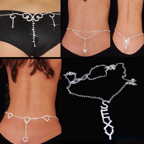 Sexy Ladies Belly Chain Jewelry With Back Accent