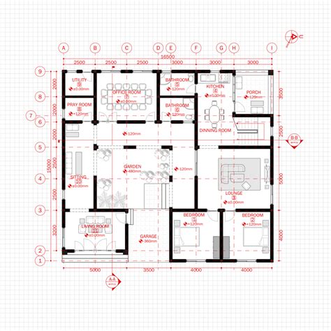 House Floor Plan Detail Architecture Drawing Cad File Gambaran