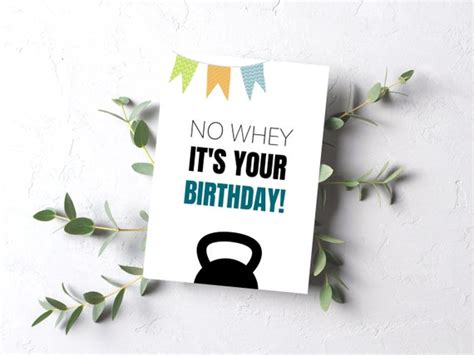 Gym Birthday Card Birthday Card Fitness Gym Gift Fitness Etsy
