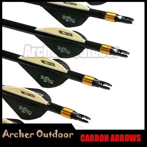 12pcs Linkboy Archery Pure Carbon Arrow Spine 300 340 400 500 600 Id 6