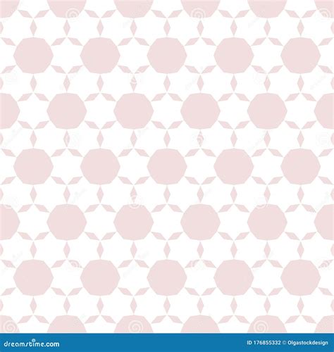Subtle Vector Geometric Seamless Pattern With Delicate Grid Pink And