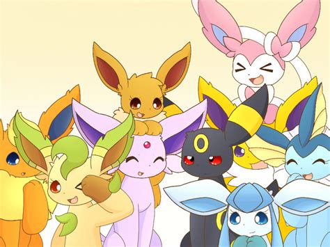 Eeveelution Squad Pokemon Eeveelutions Cute Pokemon Wallpaper