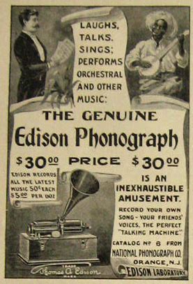 Genuine Edison Phonograph Ad Vintage Radio Camera Tv Ads