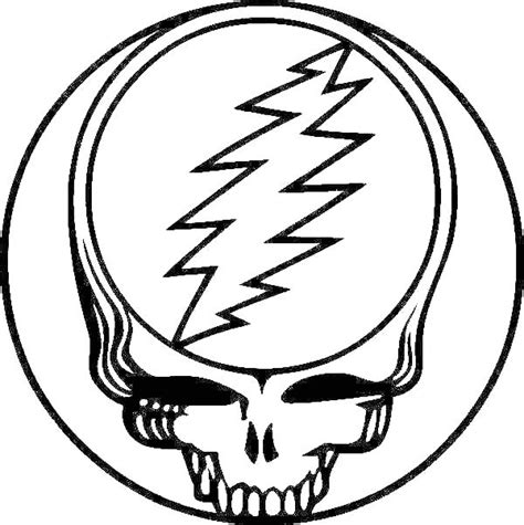 Grateful Dead Skull Coloring Page Coloring Pages